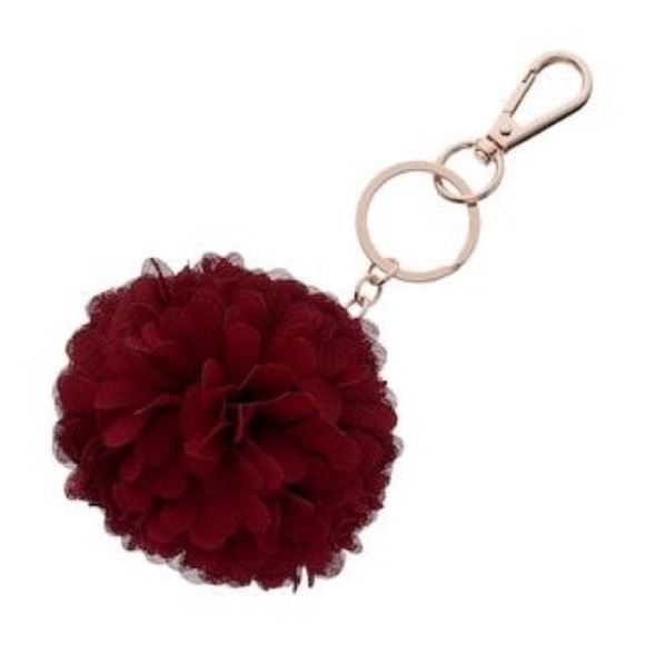 LC LAUREN CONRAD Keychain Fob Wine Chiffon - Picture 1 of 2